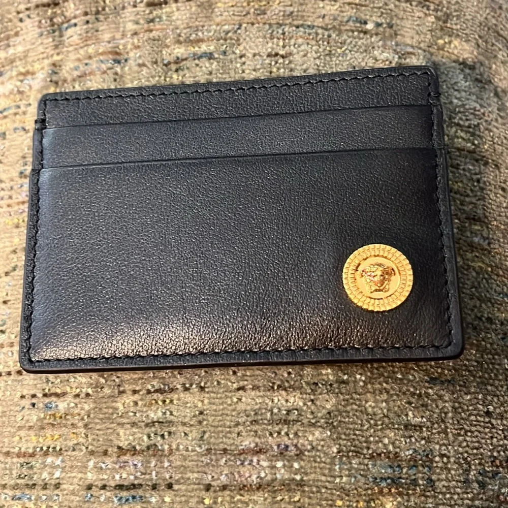Versace Black and Gold Card Holder - Picture 2 of 5